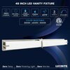 Luxrite 48 Inch LED Vanity Light Brushed Nickel 3CCT 300K-5000K 40W 2800LM Dimmable Over Mirror Light LR32134-1PK